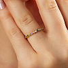 Stainless Steel Open Cuff Rings with Colorful Cubic Zirconia IO9969-2