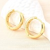 Brass Micro Pave Clear Cubic Zirconia Hoop Earrings EJEW-Z121-01G-2