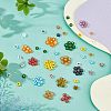 120Pcs 10 Colors Handmade Millefiori Glass Beads LAMP-FH0001-01-4