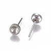 Non-Tarnish 304 Stainless Steel Stud Earring Findings STAS-G225-24P-01-2