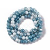 Electroplated Glass Beads Strands GLAA-C023-01J-3
