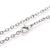 Iron Cable Chains Necklace Making MAK-R013-70cm-AS-2