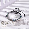 Round Natural Apatite Braided Bead Bracelet BJEW-TA00106-5