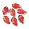 Baking Paint Imitation Jade Glass Pendants EGLA-M027-01B-2