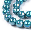 Electroplate Opaque Glass Beads Strands GLAA-T032-P8mm-AB13-3
