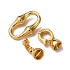 Brass Fold Over Clasps KK-Z121-26G-2
