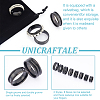 Unicraftale 16Pcs 16 Style 201 Stainless Steel Grooved Finger Ring Settings STAS-UN0044-16-5