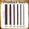 40Pcs 6 Styles Wood Craft Sticks WOOD-OC0004-25-2
