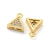 Rack Plating Brass Micro Pave Cubic Zirconia Charms KK-C038-07G-2