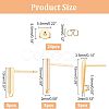 Brass Stud Earring Findings KK-FH0003-77-2