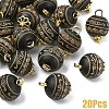 20Pcs Wood Pendants PALLOY-YW00200-01-1