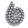 Non-magnetic Synthetic Hematite Beads Strands G-S096-10mm-3-3