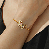 Link Brass Micro Pave Cubic Zirconia Slider Bracelets CY1858-2-2