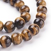 Natural Tiger Eye Beads Strands G-G099-8mm-4-3