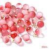 40Pcs Transparent Spray Painted Glass Charms GLAA-YW0003-89D-1