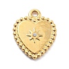 304 Stainless Steel Rhinestone Pendants STAS-R155-035B-G-1