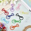 20Pcs 10 Colors Iron Keychain Clasps FIND-SC0017-35-3