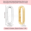 2Pcs 2 Colors 925 Sterling Silver Spring Gate Rings STER-BBC0008-02-2