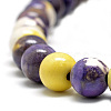 Synthetic Ocean White Jade Beads Strands G-S254-6mm-C08-4