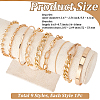 2 Sets 2 Styles Alloy Chain Bracelets & Bangles Set for Women BJEW-SP0001-34B-2