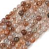 Natural Black Gold Rutilated Quartz Beads Strands G-L657-B02-6mm-2