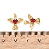 Brass Micro Pave Cubic Zirconia Charms KK-Q085-10G-04-3