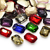 Faceted Rectangle K9 Glass Pointed Back Rhinestone Cabochons RGLA-A017-10x14mm-SM-2