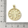 Brass Micro Pave Clear Cubic Zirconia Pendants KK-I708-04E-G-3
