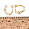 Brass Micro Pave Cubic Zirconia Hoop Earrings KK-CBAD29A-02G-5
