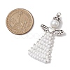 Glass Seed Beads Pendants PALLOY-MZ00381-02-2