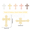 30Pcs 5 Colors Brass Filigree Joiners Links KK-PH0003-36-6