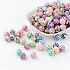 Handmade Polymer Clay Beads X-FM10mmY-1