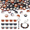 105Pcs 3 Colors Polymer Clay Rhinestone European Beads CPDL-TA0001-02-1