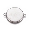 Tarnish Resistant 304 Stainless Steel Cabochon Connector Settings X-STAS-G127-14-25mm-P-2