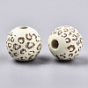 Painted Natural Wood Beads WOOD-T021-53B-12-2