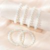 Opal Round Beaded Stretch Bracelets BJEW-F203-01-4