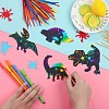 12Pcs Dinosuar Scratch Rainbow Painting Art Paper LS-PW-WG54087-01-2