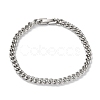 304 Stainless Steel Cuban Link Chain Bracelets for Men BJEW-Z081-01P-01-4