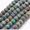 Natural African Turquoise(Jasper) Bead Strands G-G957-25-8mm-3