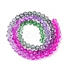 Gradient Color Baking Paint Glass Bead Strands DGLA-A039-T6mm-A09-2