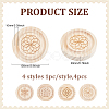 4Pcs 4 Styles Round Pine Bracelet Design Boards AJEW-BC0008-34-2