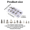 60Pcs 10 Styles Tibetan Style Alloy & Brass & CCB Plastic Bead Cones PALLOY-YW0003-28-4