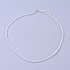 Natural Rainbow Moonstone Beaded Necklaces NJEW-K114-B-A11-1