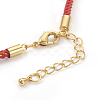 Adjustable Nylon Cord Bracelet Making MAK-F026-B-G-3
