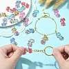 24Pcs 6 Colors Printed Alloy Pendants FIND-SZ0003-39-5