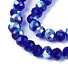 AB Color Plated Transparent Glass Rondelle Beads Strands EGLA-T029-2mm-10Q-3