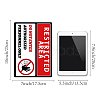 Waterproof PVC Warning Sign Stickers DIY-WH0237-009-5