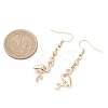 Crane Alloy Dangle Earrings EJEW-JE06699-4