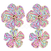1 Pair Alloy Raffia Grass Stud Earrings EJEW-SP0001-19B-1