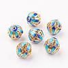 Brass Enamel Beads KK-P091-03-1
